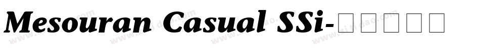 Mesouran Casual SSi字体转换